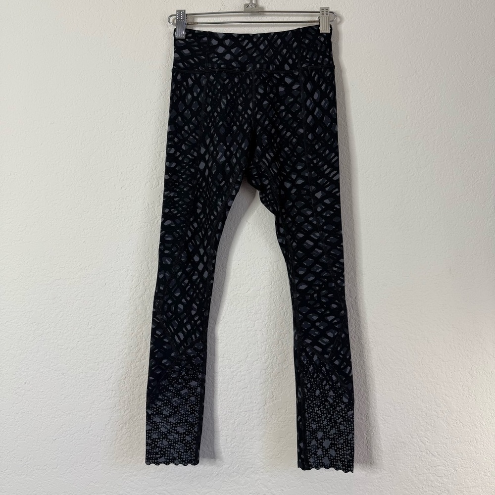 Lululemon Tight Stuff Tight (Reflective) Simply Lace Play Dark Slate Black Sz. 2